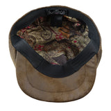 Herr 8-panels Razor Baker Boy-hatt i PU-läder, Blinders Newsboy-keps, brun