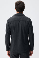 Herrset med antracitgrå mjuk jersey, elegant och casual kavaj och byxor