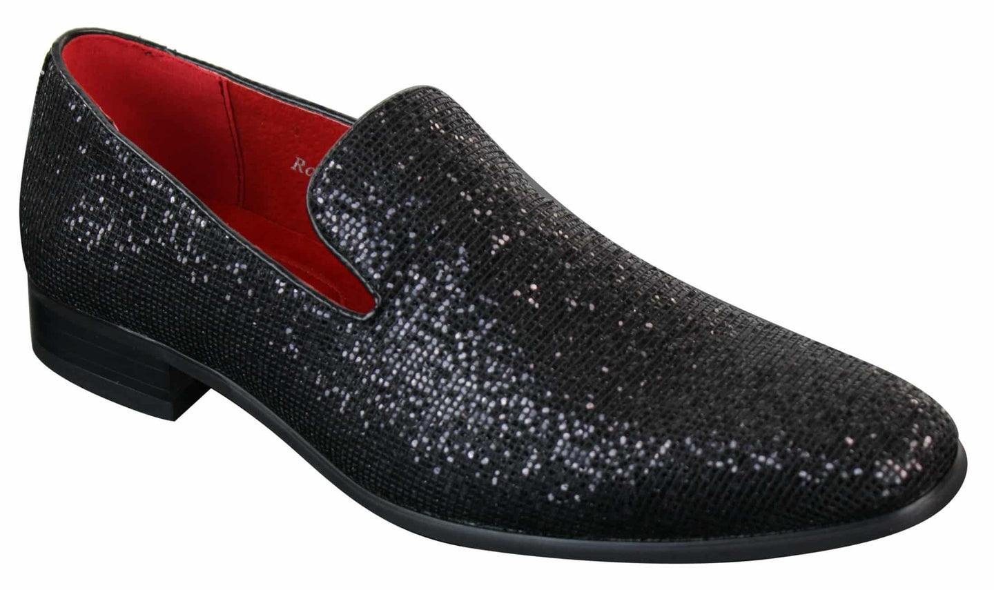 Rossellini Eastend Herr Glansiga Glitter Slip-On Skor Festligt Eleganta Lackskinn