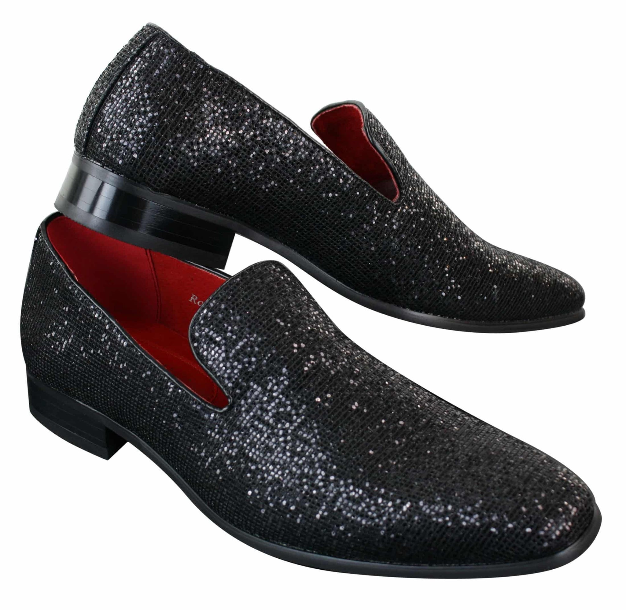 Rossellini Eastend Herr Glansiga Glitter Slip-On Skor Festligt Eleganta Lackskinn