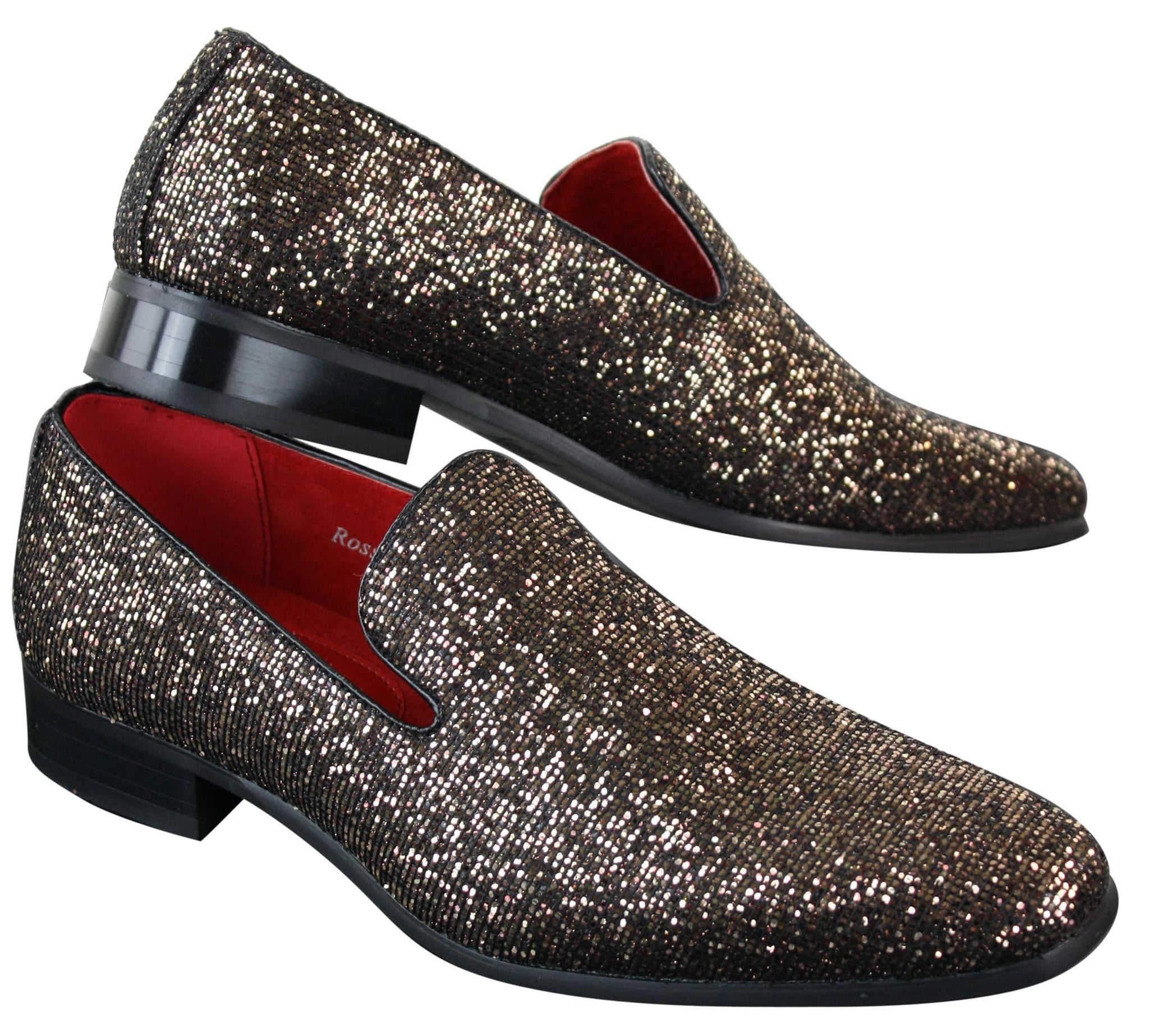 Rossellini Eastend Herr Glansiga Glitter Slip-On Skor Festligt Eleganta Lackskinn