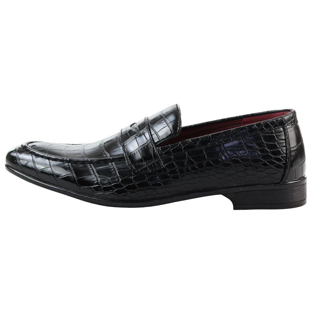 Svarta loafers för män