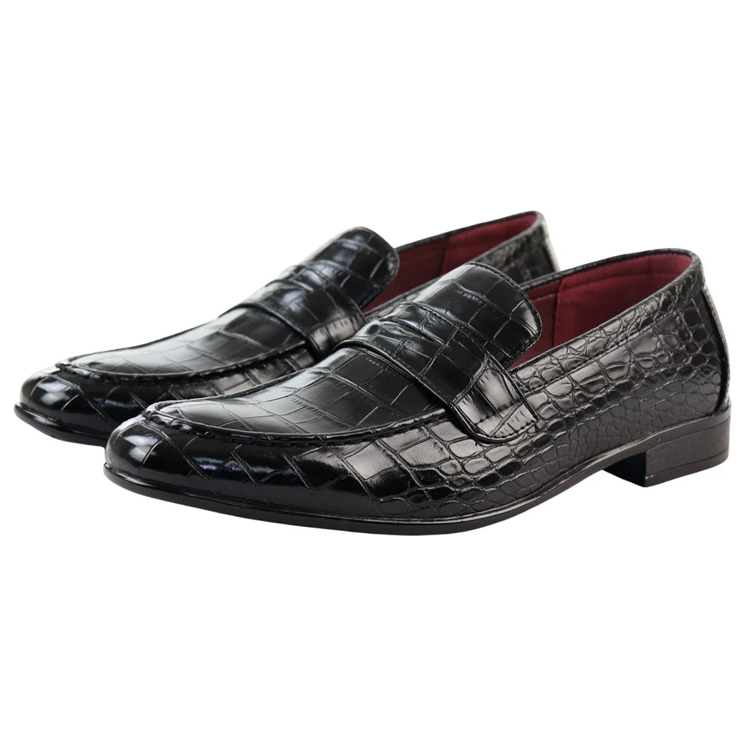 Svarta loafers för män