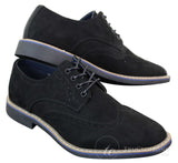 Elong EL0635 - Herr Smart Casual Mocka Nubuck Läder Brogues