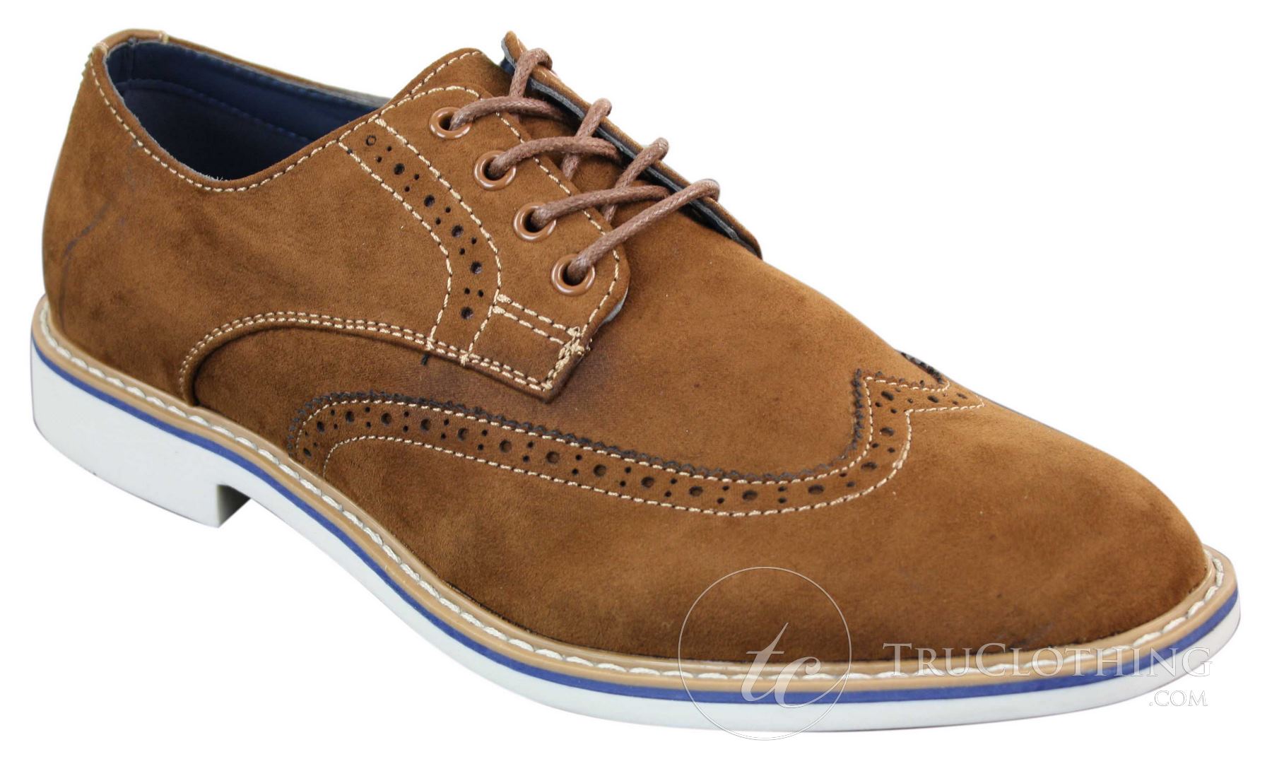 Elong EL0635 - Herr Smart Casual Mocka Nubuck Läder Brogues