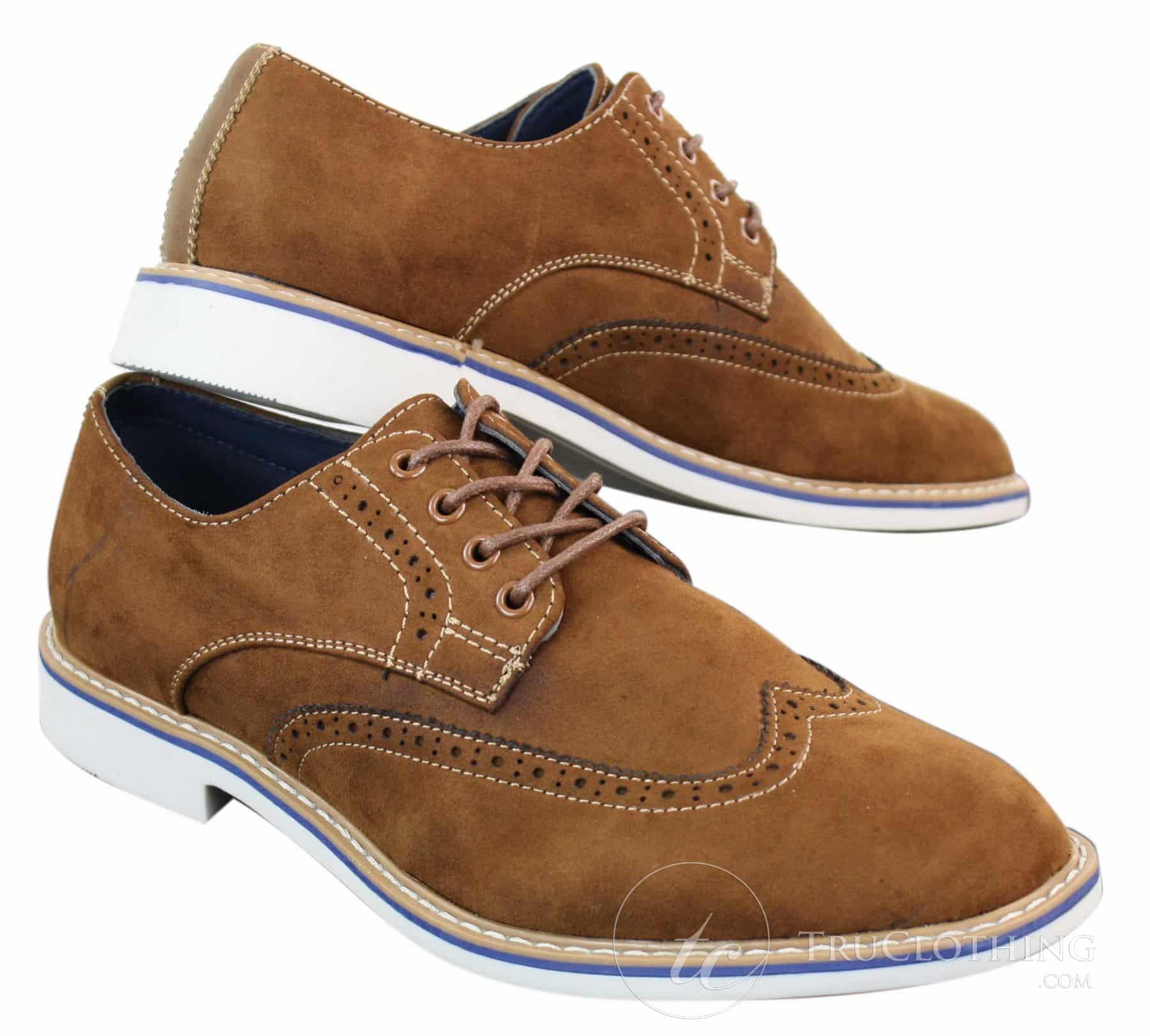 Elong EL0635 - Herr Smart Casual Mocka Nubuck Läder Brogues