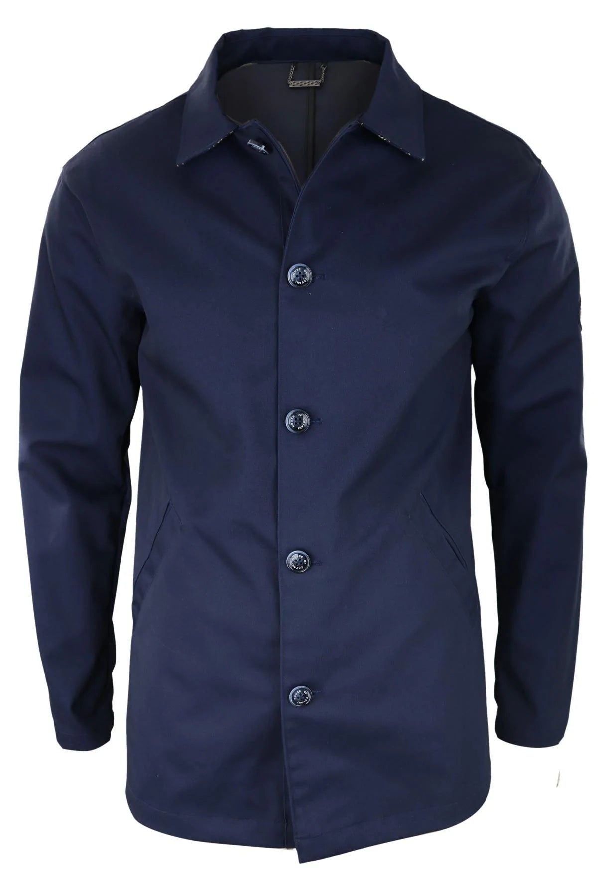 Herr Mellanlång Överrockjacka Lätt Vikt Smart Casual Marinblå Mac