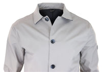 Herr Mellanlång Överrockjacka Lätt Elegant Casual Beige Stone Mac