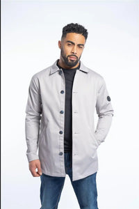 Herr Mellanlång Överrockjacka Lätt Elegant Casual Beige Stone Mac