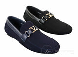 Fiorello HD0112-03 - Herr Ikoniska Svarta Marinblå Italiensk Design Slip On Smarta Casual Loafers Mocassins Körskor