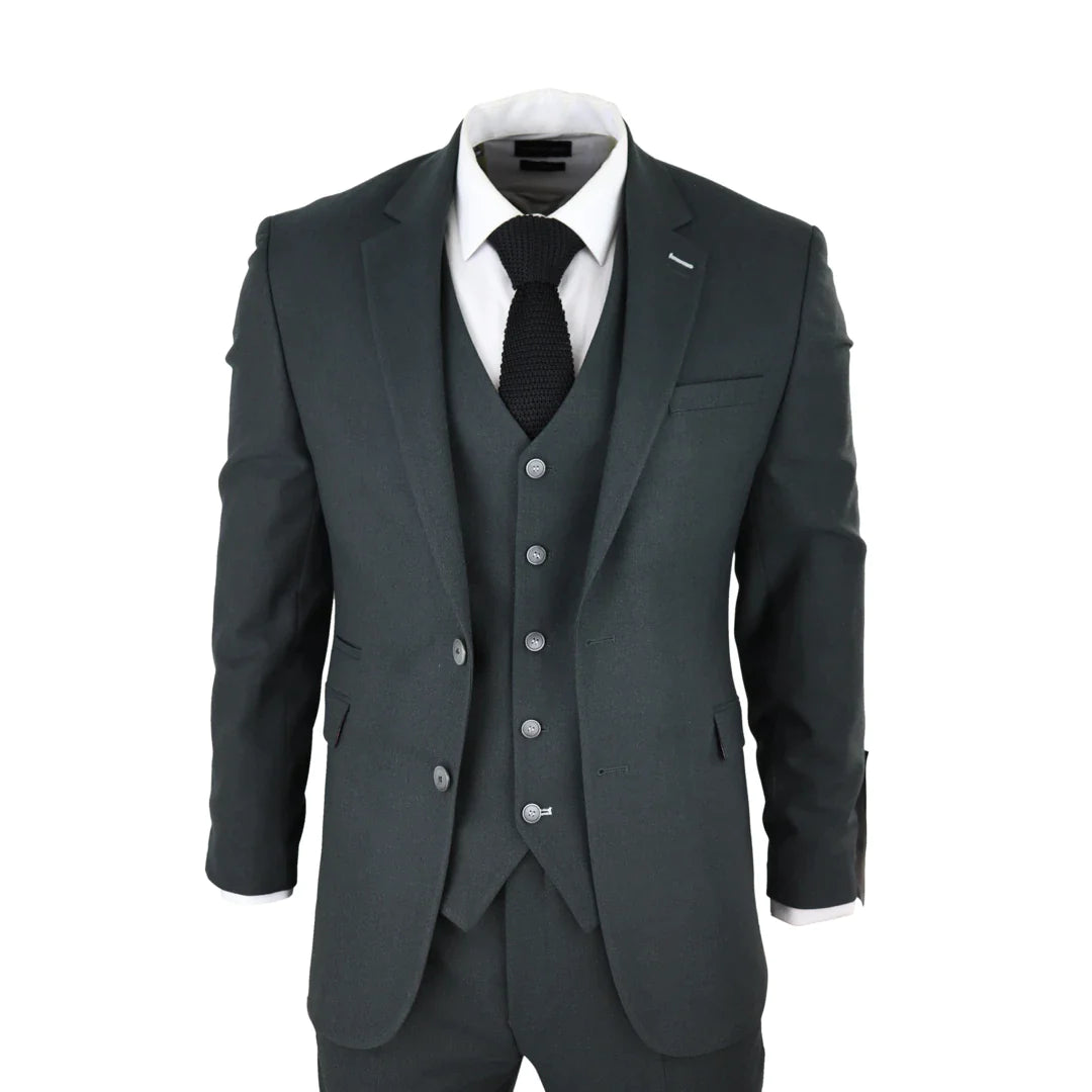 Herrkostym i tweed, olivgrön, 3-delad kostym, skräddarsydd, klassisk vintagekostym från 1920-talet, bröllop