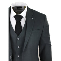 Herrkostym i tweed, olivgrön, 3-delad kostym, skräddarsydd, klassisk vintagekostym från 1920-talet, bröllop