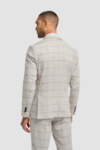 Gabriel - Herr grå linnerutig kavaj