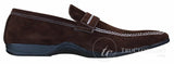 Galax GH052 - Herr Bruna Slip-On Mocka Läderskor Smart Casual Storlek 5 6 7 8 9 10 11