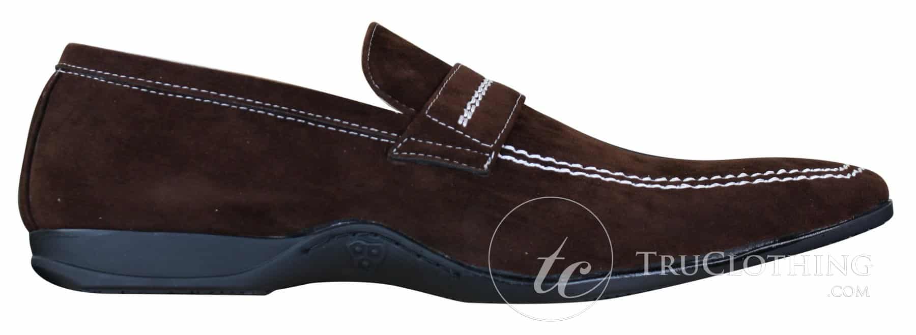 Galax GH052 - Herr Bruna Slip-On Mocka Läderskor Smart Casual Storlek 5 6 7 8 9 10 11