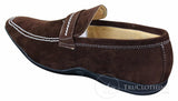 Galax GH052 - Herr Bruna Slip-On Mocka Läderskor Smart Casual Storlek 5 6 7 8 9 10 11