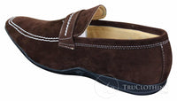 Galax GH052 - Herr Bruna Slip-On Mocka Läderskor Smart Casual Storlek 5 6 7 8 9 10 11