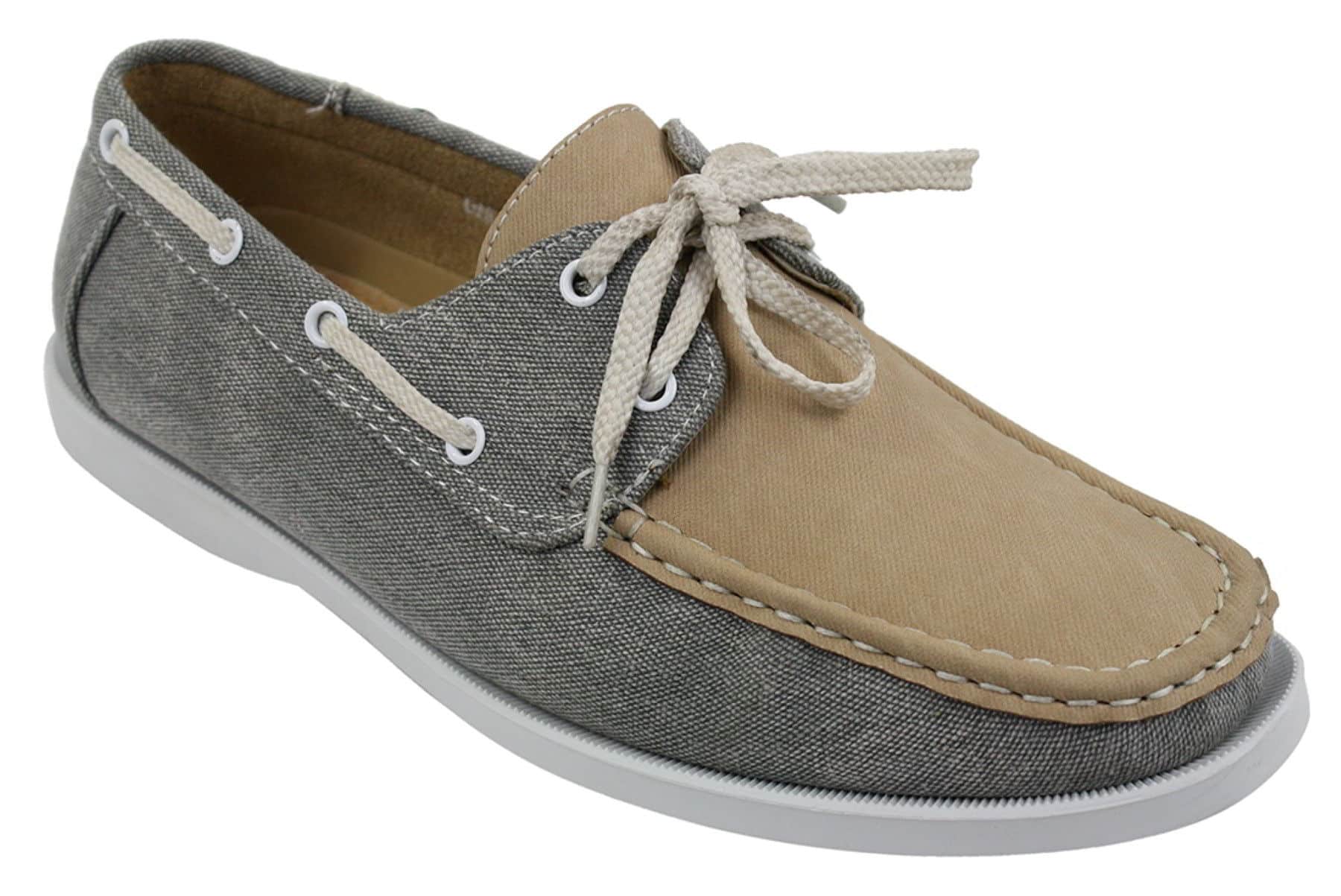 Herr Retro Denim Style Vintage Däck Båtskor Smart Casual Snörade Marinblå Tvättade