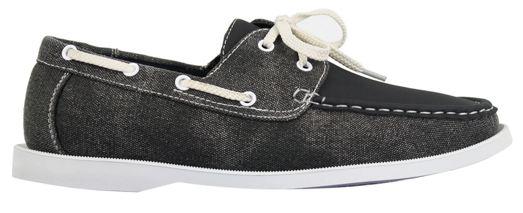 Herr Retro Denim Style Vintage Däck Båtskor Smart Casual Snörade Marinblå Tvättade