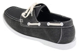 Herr Retro Denim Style Vintage Däck Båtskor Smart Casual Snörade Marinblå Tvättade