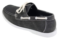 Herr Retro Denim Style Vintage Däck Båtskor Smart Casual Snörade Marinblå Tvättade