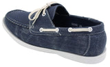 Herr Retro Denim Style Vintage Däck Båtskor Smart Casual Snörade Marinblå Tvättade