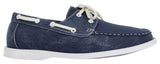 Herr Retro Denim Style Vintage Däck Båtskor Smart Casual Snörade Marinblå Tvättade