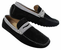 Herr Mocka Däck Båtskor Randiga Slip On Sommar Smart Casual Italienska