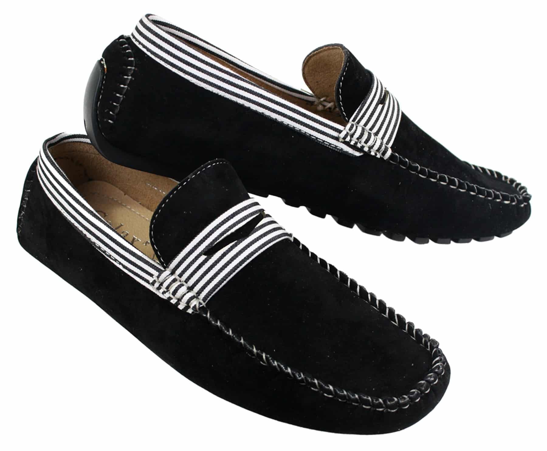 Herr Mocka Däck Båtskor Randiga Slip On Sommar Smart Casual Italienska