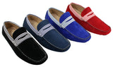 Herr Mocka Däck Båtskor Randiga Slip On Sommar Smart Casual Italienska