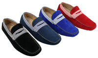 Herr Mocka Däck Båtskor Randiga Slip On Sommar Smart Casual Italienska