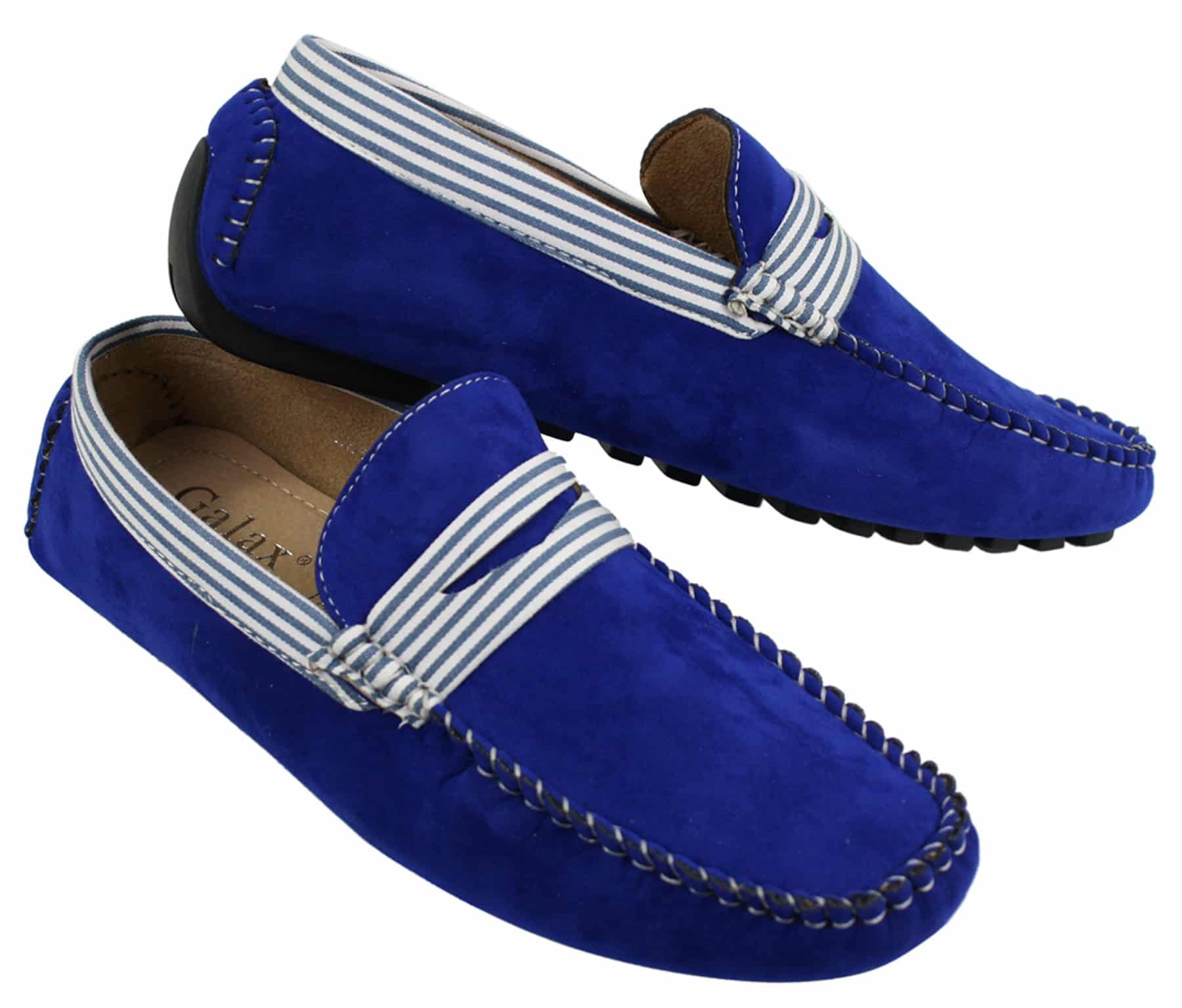 Herr Mocka Däck Båtskor Randiga Slip On Sommar Smart Casual Italienska