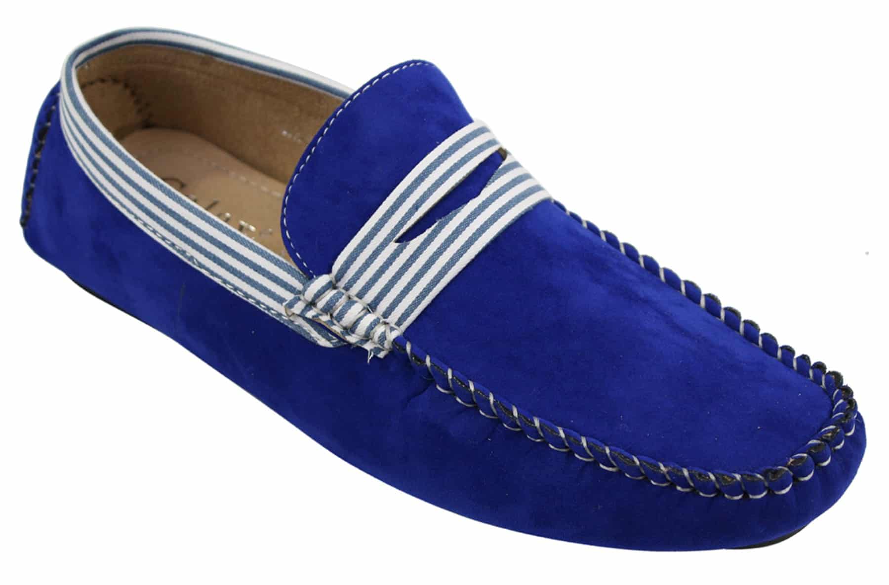 Herr Mocka Däck Båtskor Randiga Slip On Sommar Smart Casual Italienska