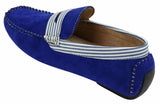 Herr Mocka Däck Båtskor Randiga Slip On Sommar Smart Casual Italienska