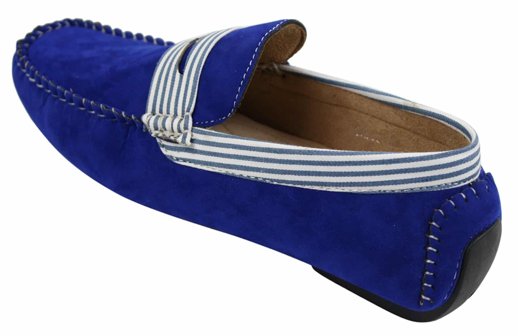 Herr Mocka Däck Båtskor Randiga Slip On Sommar Smart Casual Italienska