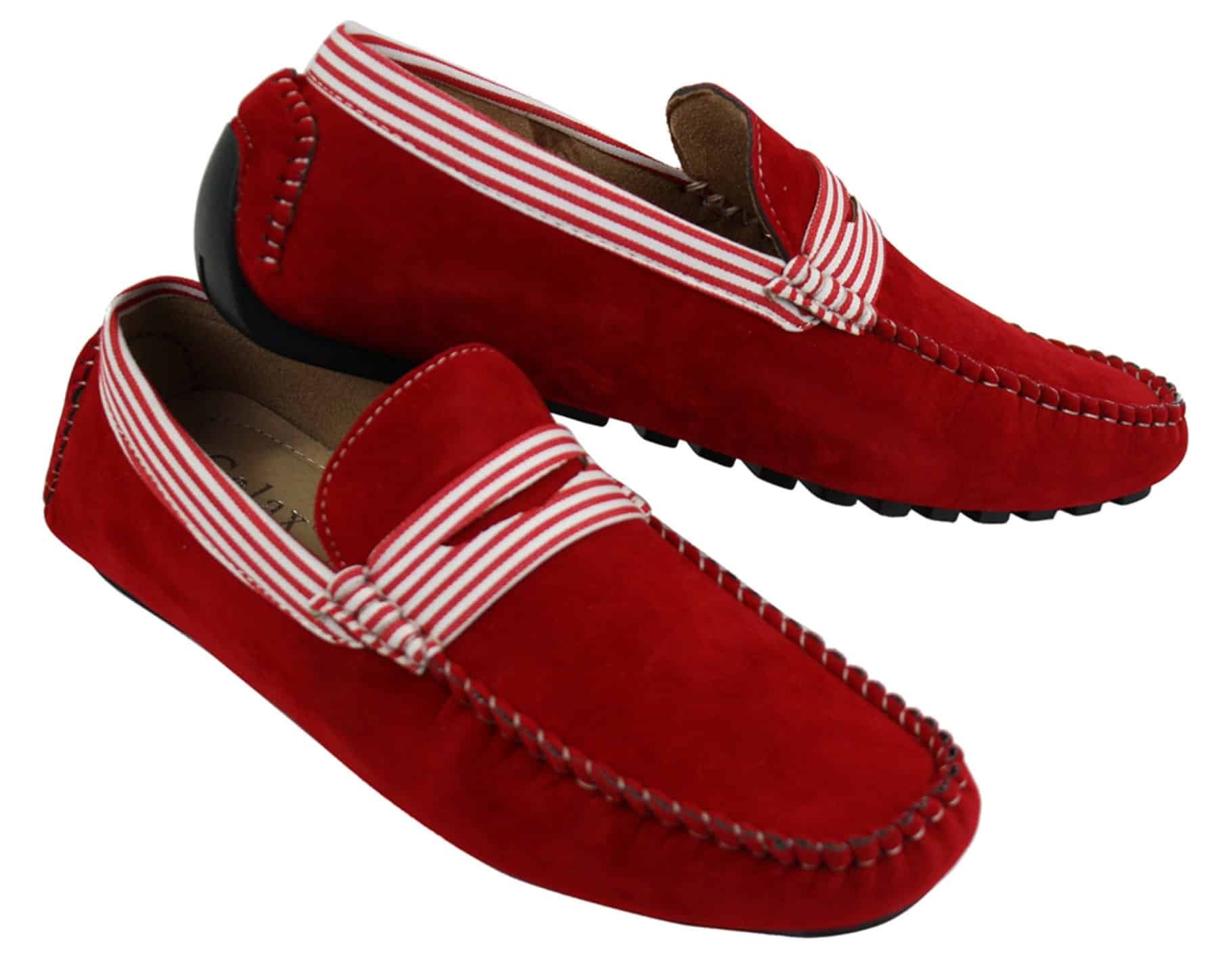 Herr Mocka Däck Båtskor Randiga Slip On Sommar Smart Casual Italienska