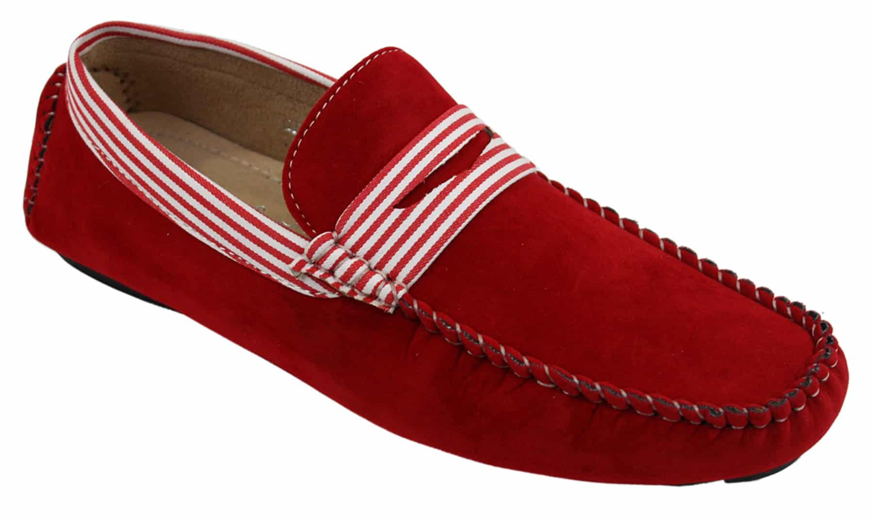 Herr Mocka Däck Båtskor Randiga Slip On Sommar Smart Casual Italienska