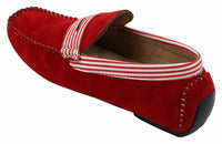 Herr Mocka Däck Båtskor Randiga Slip On Sommar Smart Casual Italienska