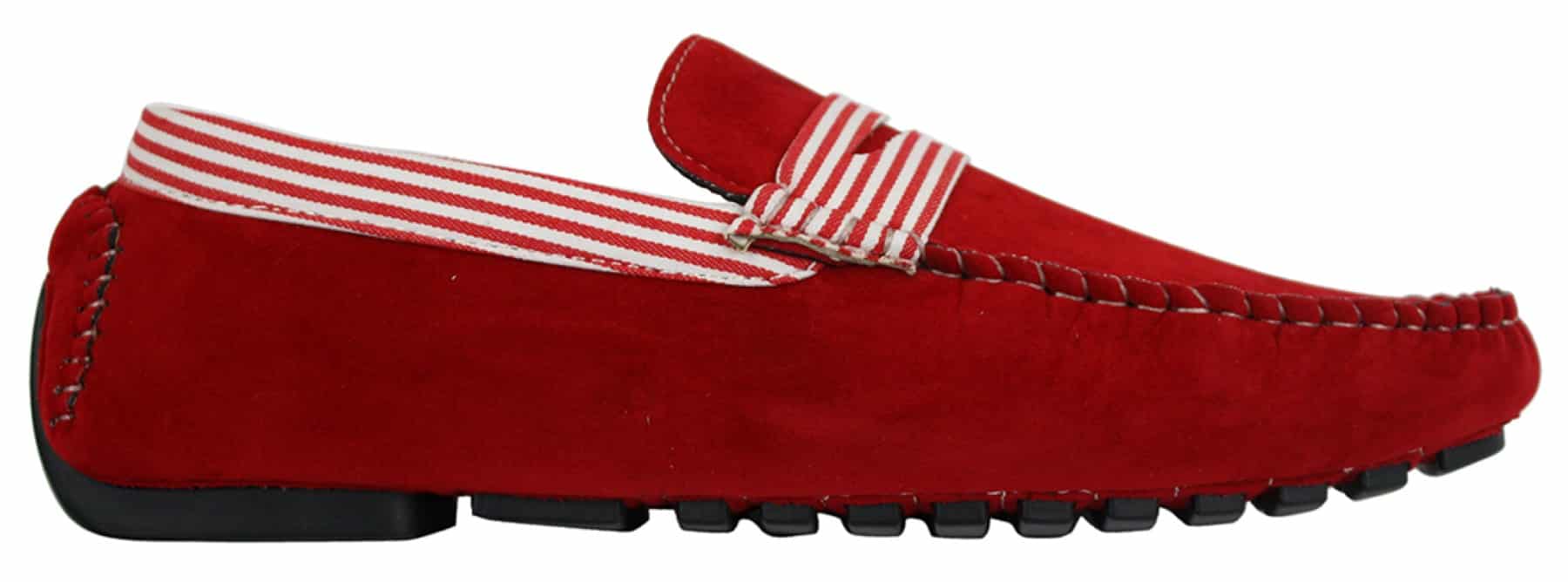 Herr Mocka Däck Båtskor Randiga Slip On Sommar Smart Casual Italienska