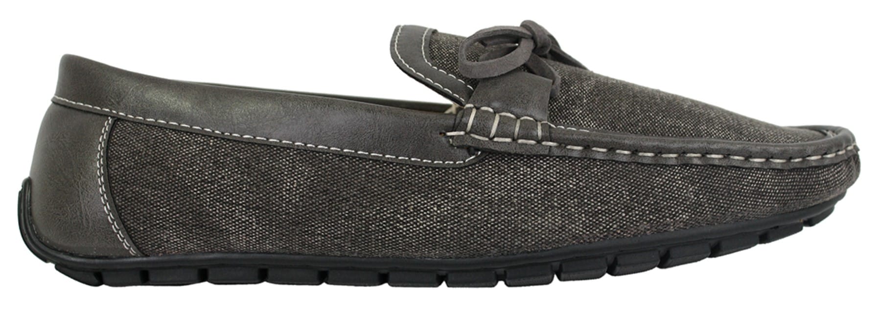 Herr Slip On Denim Läder Spets Mockasin Skor Smart Casual Italiensk Brun Marinblå
