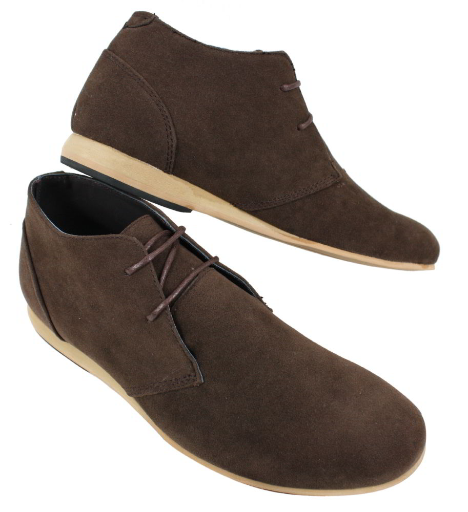 Herr Svarta Beige Bruna Marinblå Ökenstövlar Skor Mocka Höga Ankelboots Chelsea