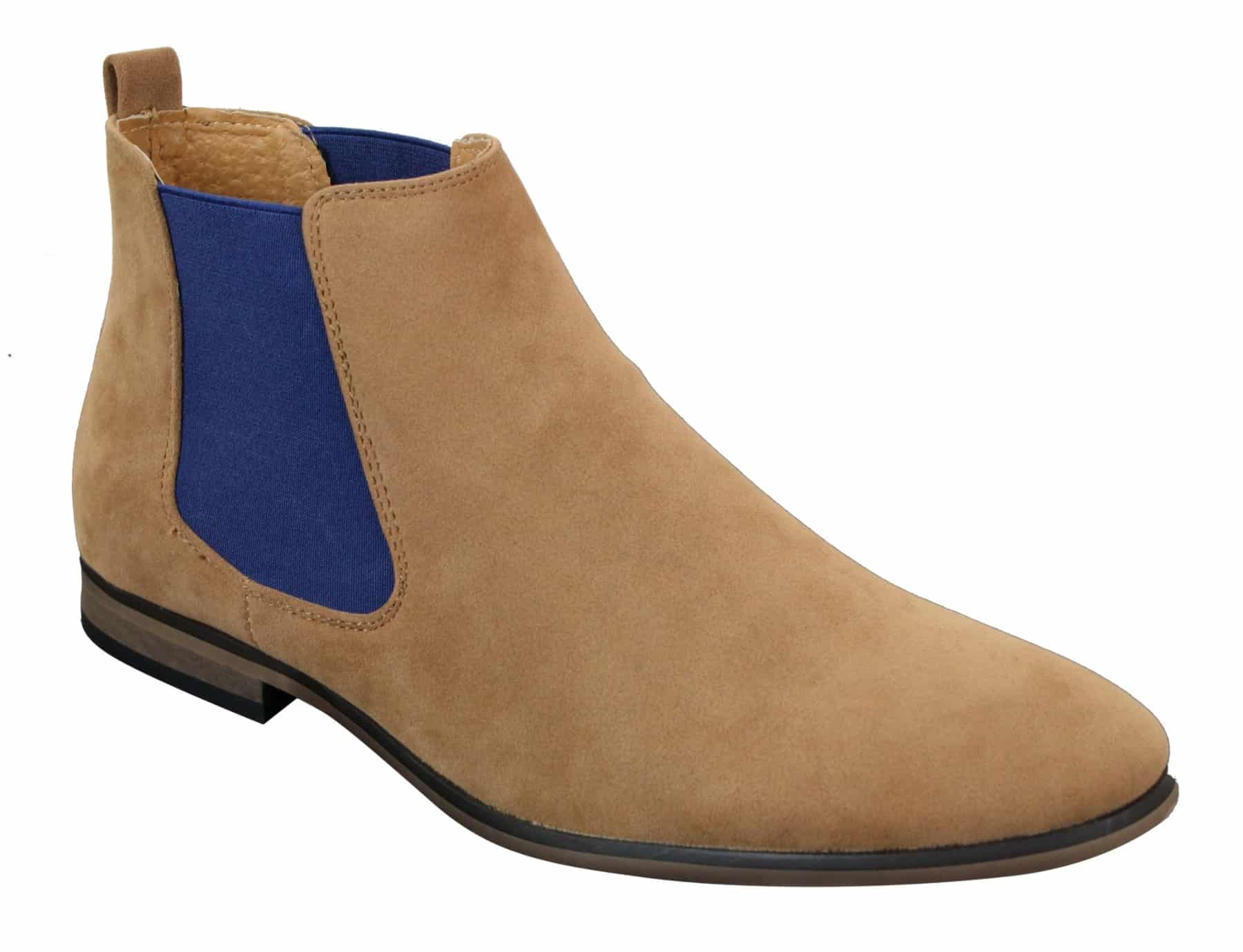 Herr Slip-On Ankelstövlar i Italiensk Mocka i Desert Chelsea-modell