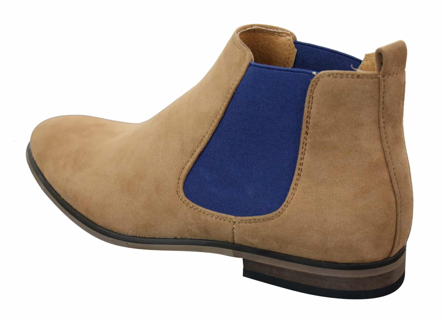 Herr Slip-On Ankelstövlar i Italiensk Mocka i Desert Chelsea-modell