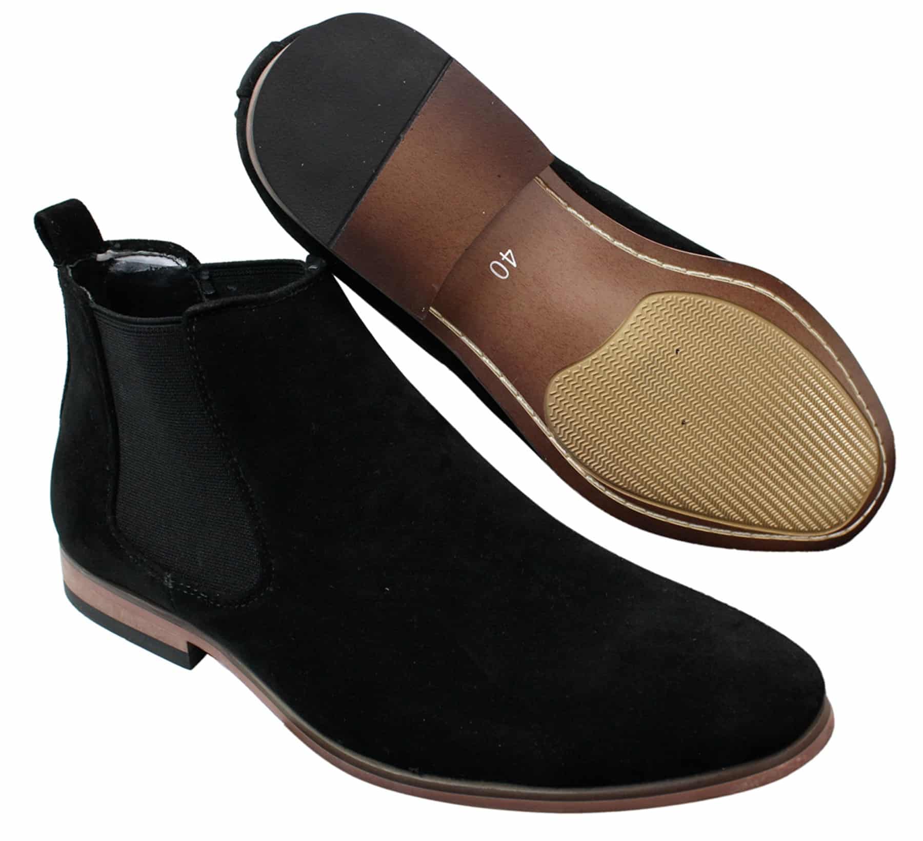 Herr Slip-On Ankelstövlar i Italiensk Mocka i Desert Chelsea-modell