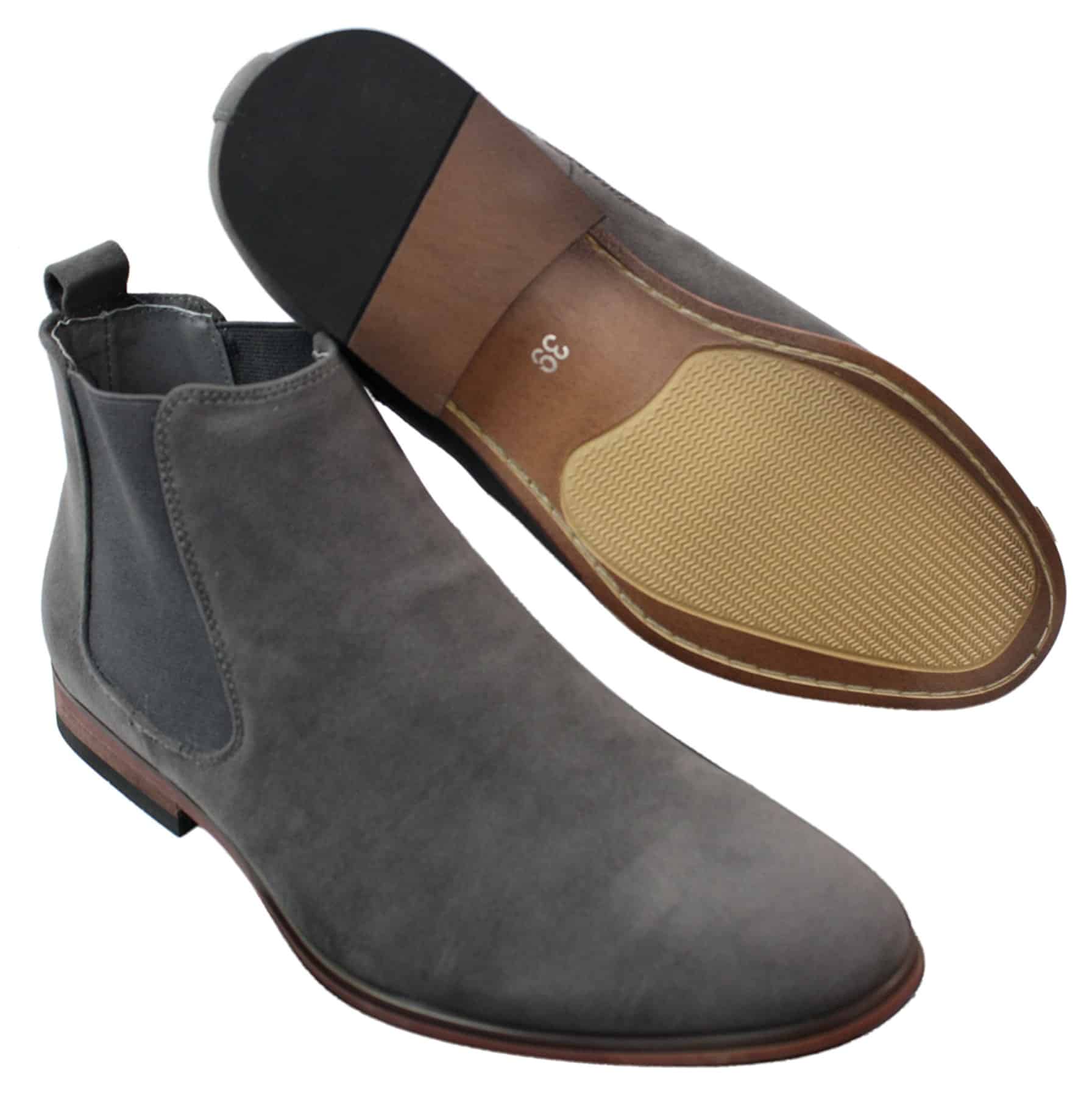 Herr Slip-On Ankelstövlar i Italiensk Mocka i Desert Chelsea-modell