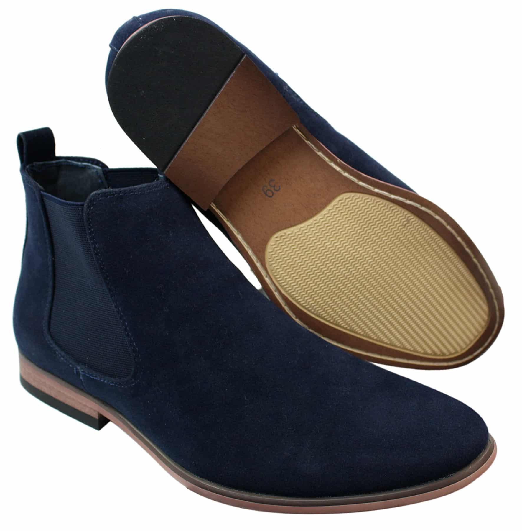 Herr Slip-On Ankelstövlar i Italiensk Mocka i Desert Chelsea-modell
