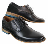 Galax GH3117 Herrskor med snörning, eleganta och casual skor, klassiska, bruna, svarta läder- och mockaskor