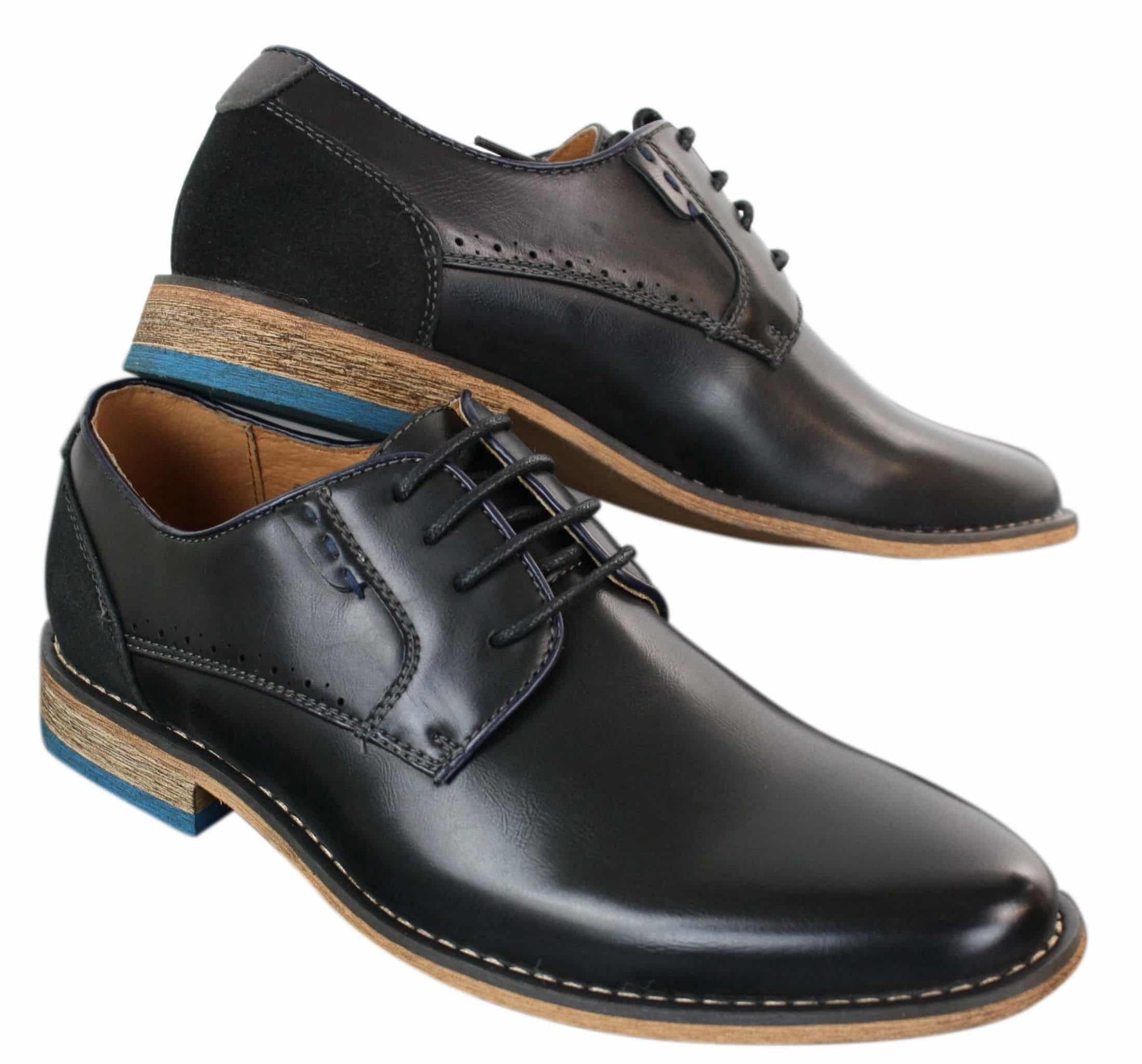 Galax GH3117 Herrskor med snörning, eleganta och casual skor, klassiska, bruna, svarta läder- och mockaskor