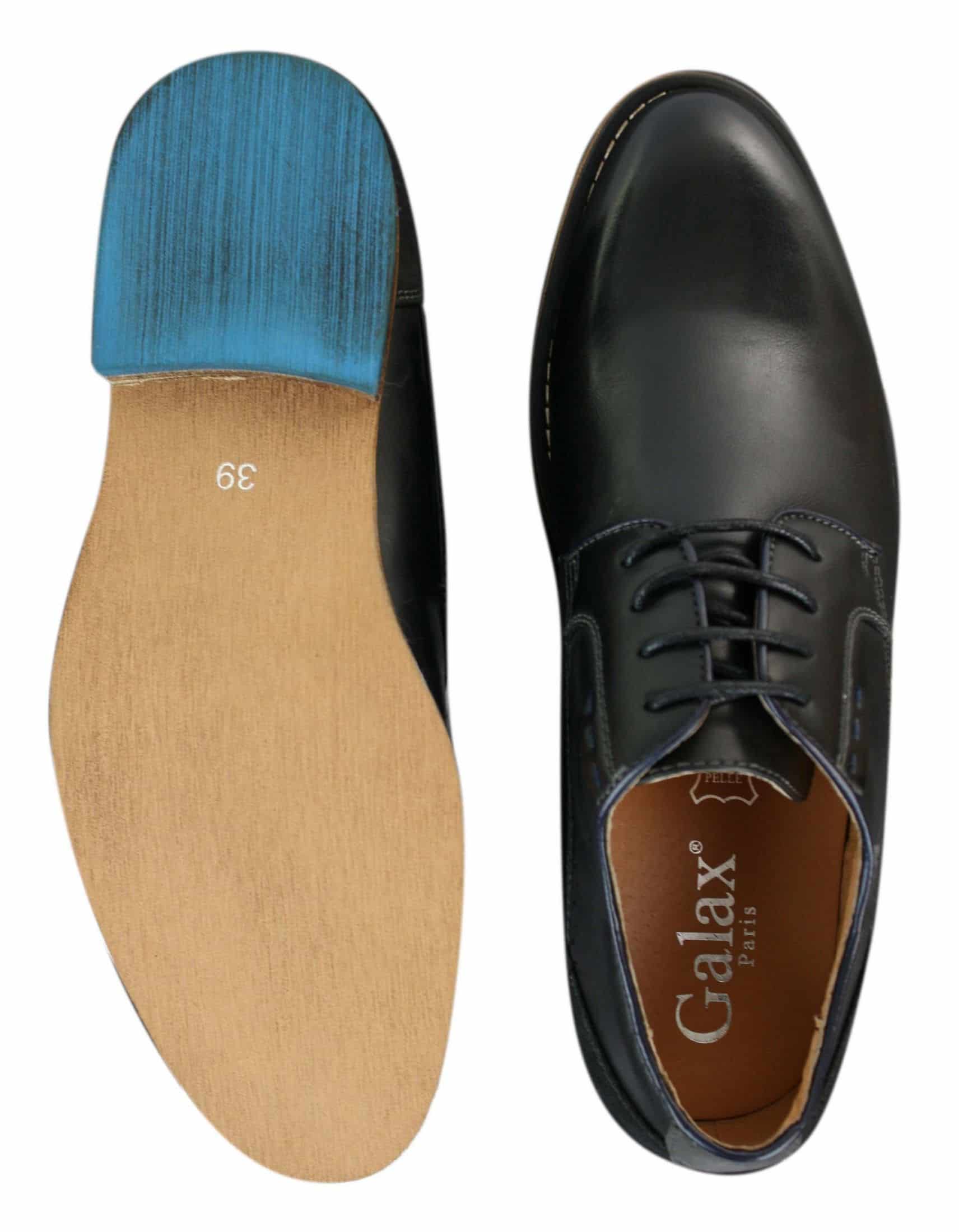 Galax GH3117 Herrskor med snörning, eleganta och casual skor, klassiska, bruna, svarta läder- och mockaskor