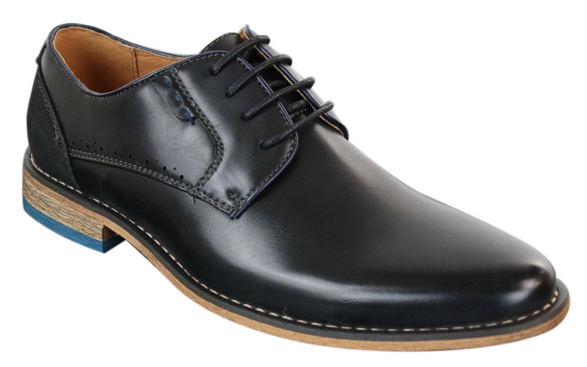 Galax GH3117 Herrskor med snörning, eleganta och casual skor, klassiska, bruna, svarta läder- och mockaskor